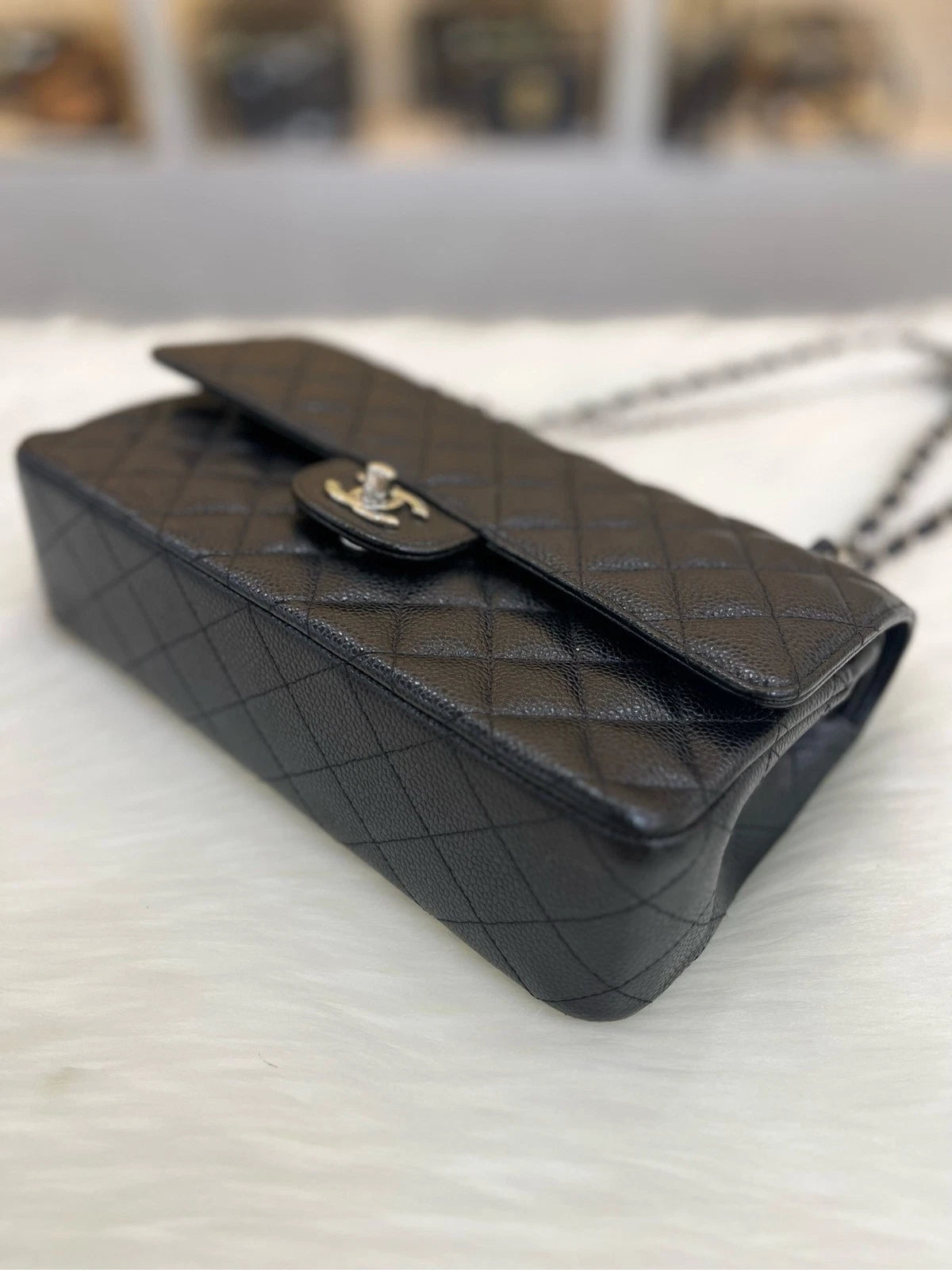 CHANEL CF Medium Black Shoulder Crossbody Bag For Women