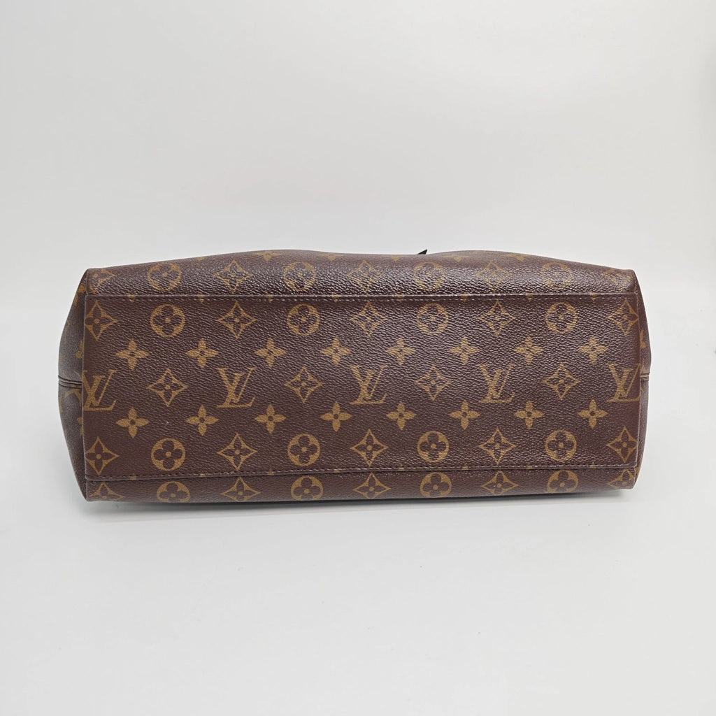 Louis Vuitton Black Monogram Canvas Large Shoulder Bag For Women