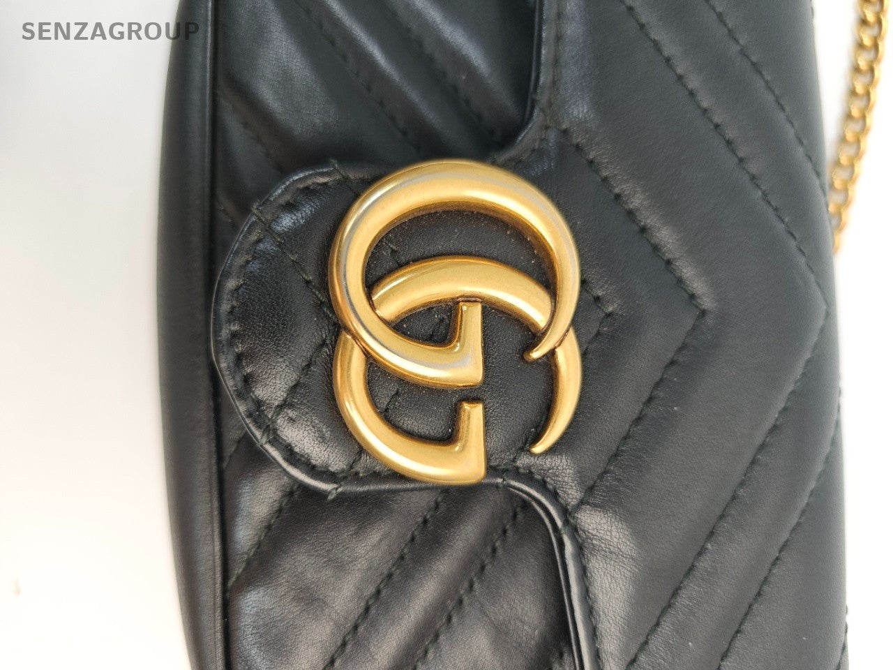 #001 - Gucci GG Marmont Crossbody Super Mini Black Leather CQ73223X