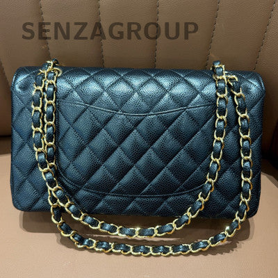 Chanel Classic Flap Medium Black Gold Quilted Chain Shoulder Bag