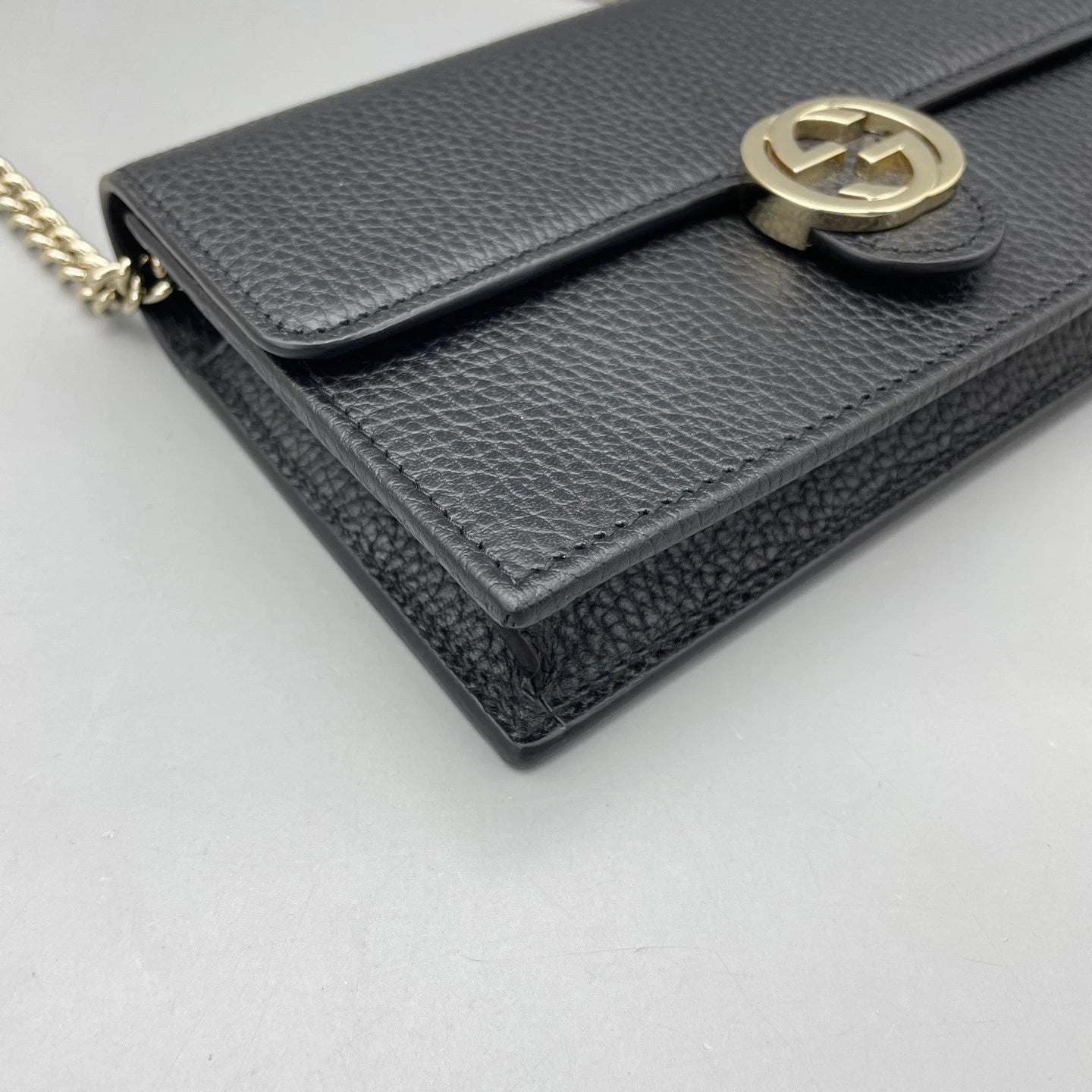 Gucci Accordion WOC Black Crossbody Bag For Women