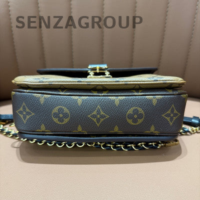 Louis Vuitton Monogram Canvas Backpack Messenger Bag Brown Gold Hardware
