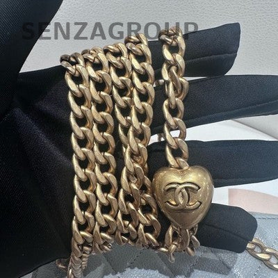 Chanel Grey Gold Calfskin Chain Shoulder Crossbody Bag Quilted Pattern