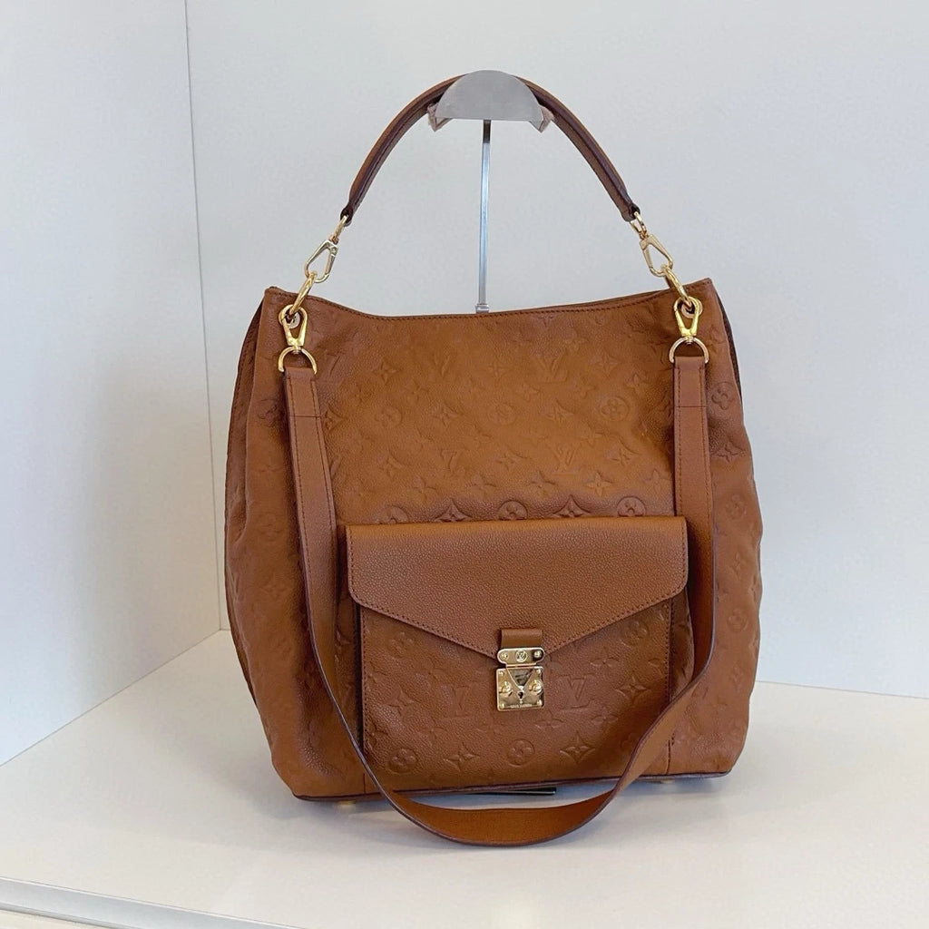 Louis Vuitton Métis Hobo 3Ways Top Handle Shoulder Crossbody Brown Gold Women