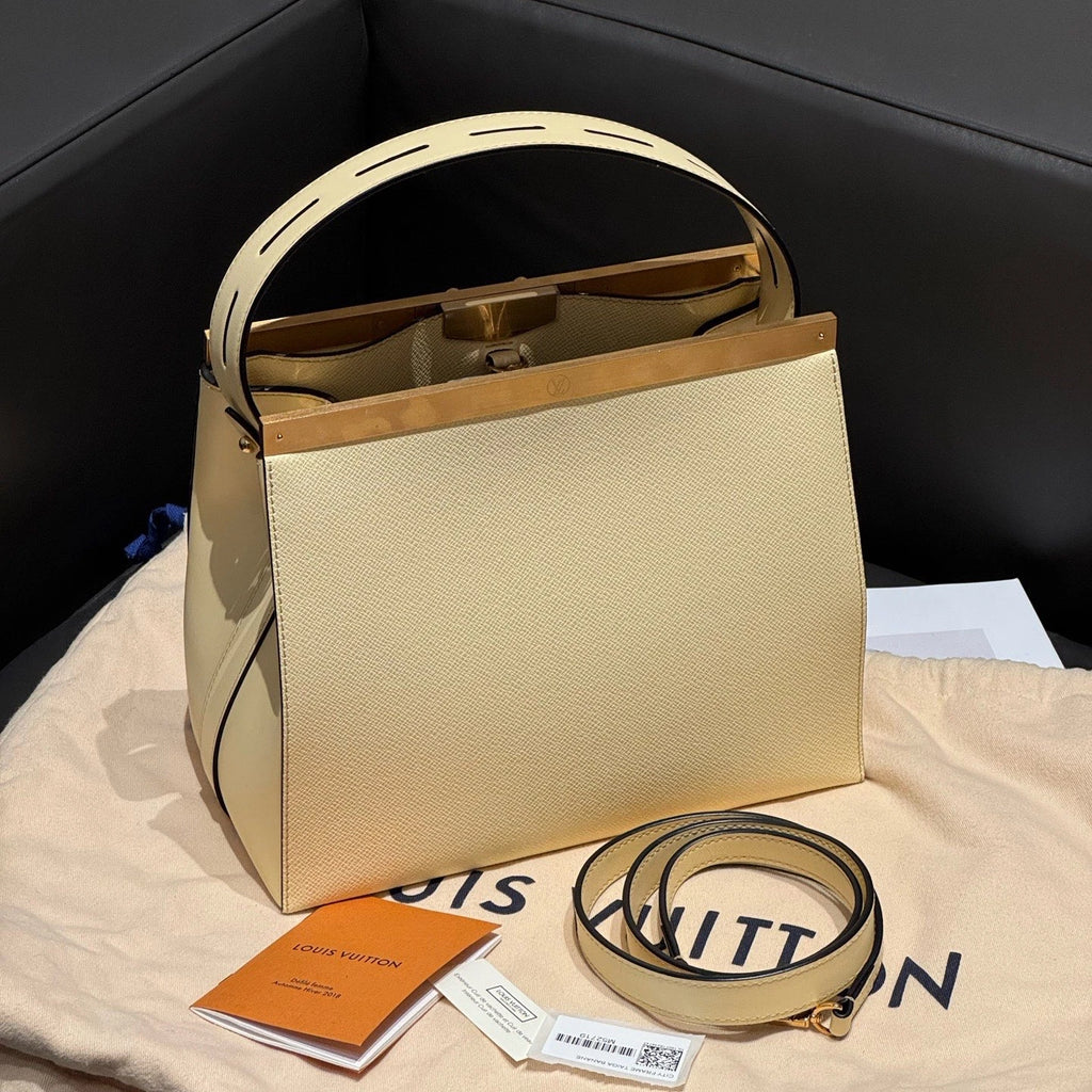 Louis Vuitton City Frame 3Ways Top Handle Shoulder Crossbody Yellow Gold Women