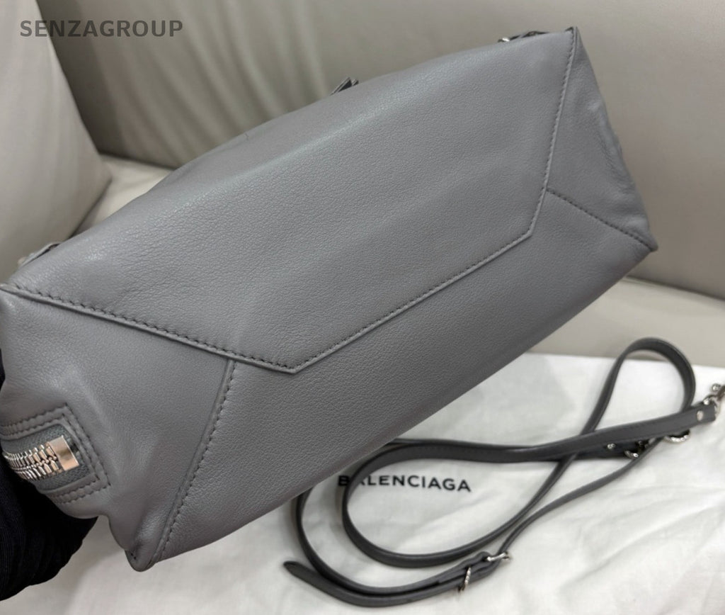 Balenciaga City Tote Top Handle Shoulder Crossbody Bag Gray Almost Brand New