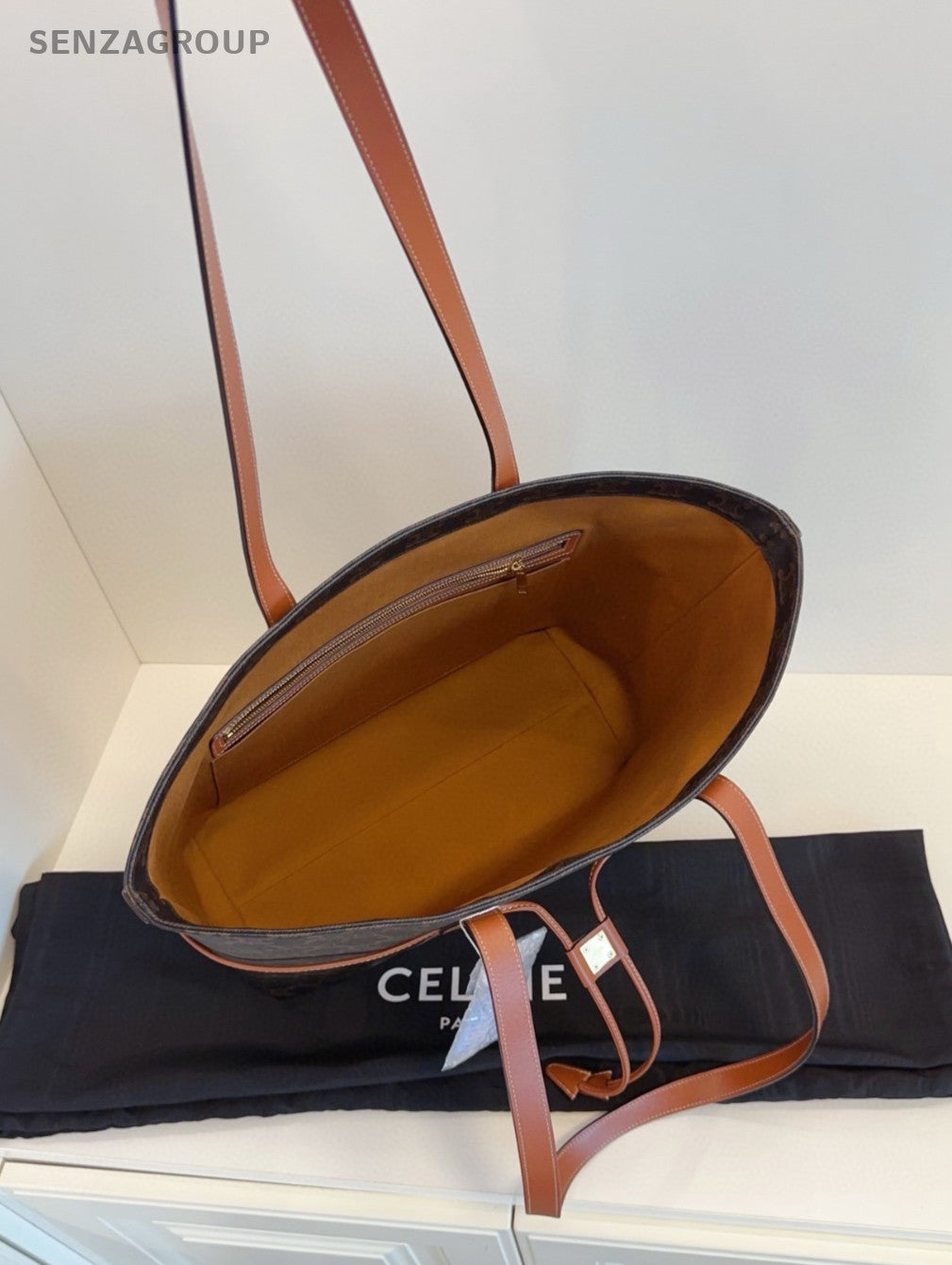 CELINE Arc de Triomphe Cabas Tote Shoulder bag Women Brown