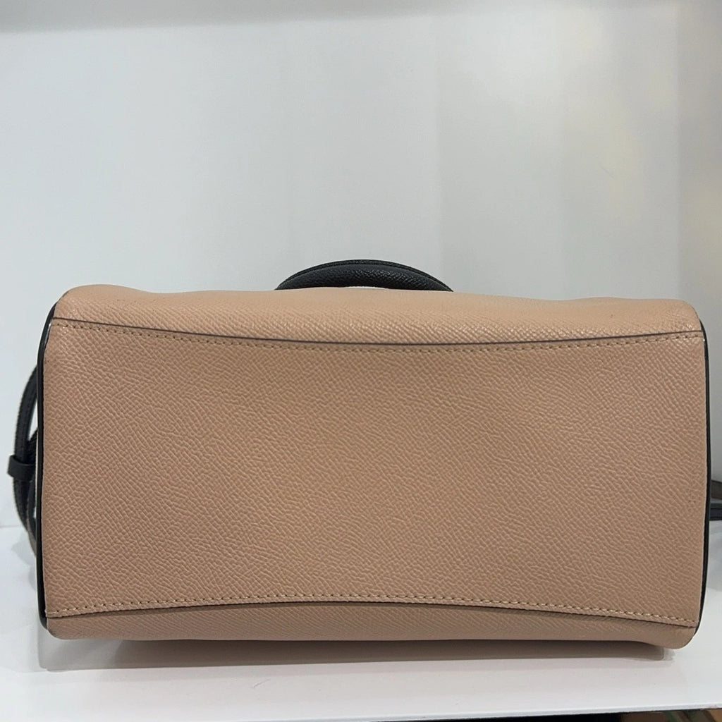 Coach Canvas Beige Boston Shoulder Crossbody Handbag for Women