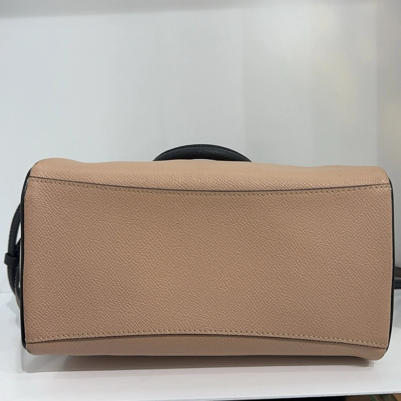 Coach Canvas Beige Boston Shoulder Crossbody Handbag for Women