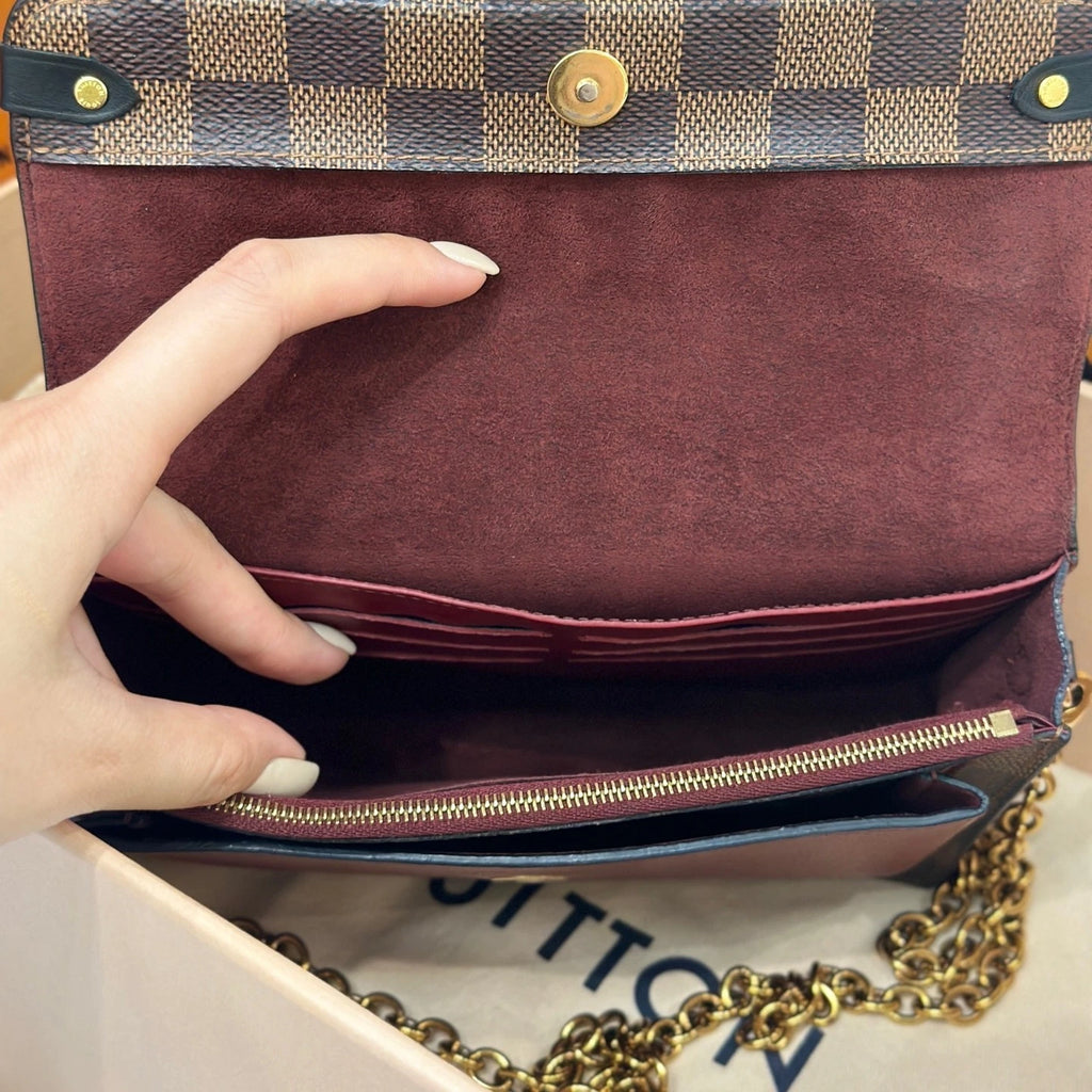 Louis Vuitton Red Canvas Vavin WOC Chain Crossbody Bag For Women