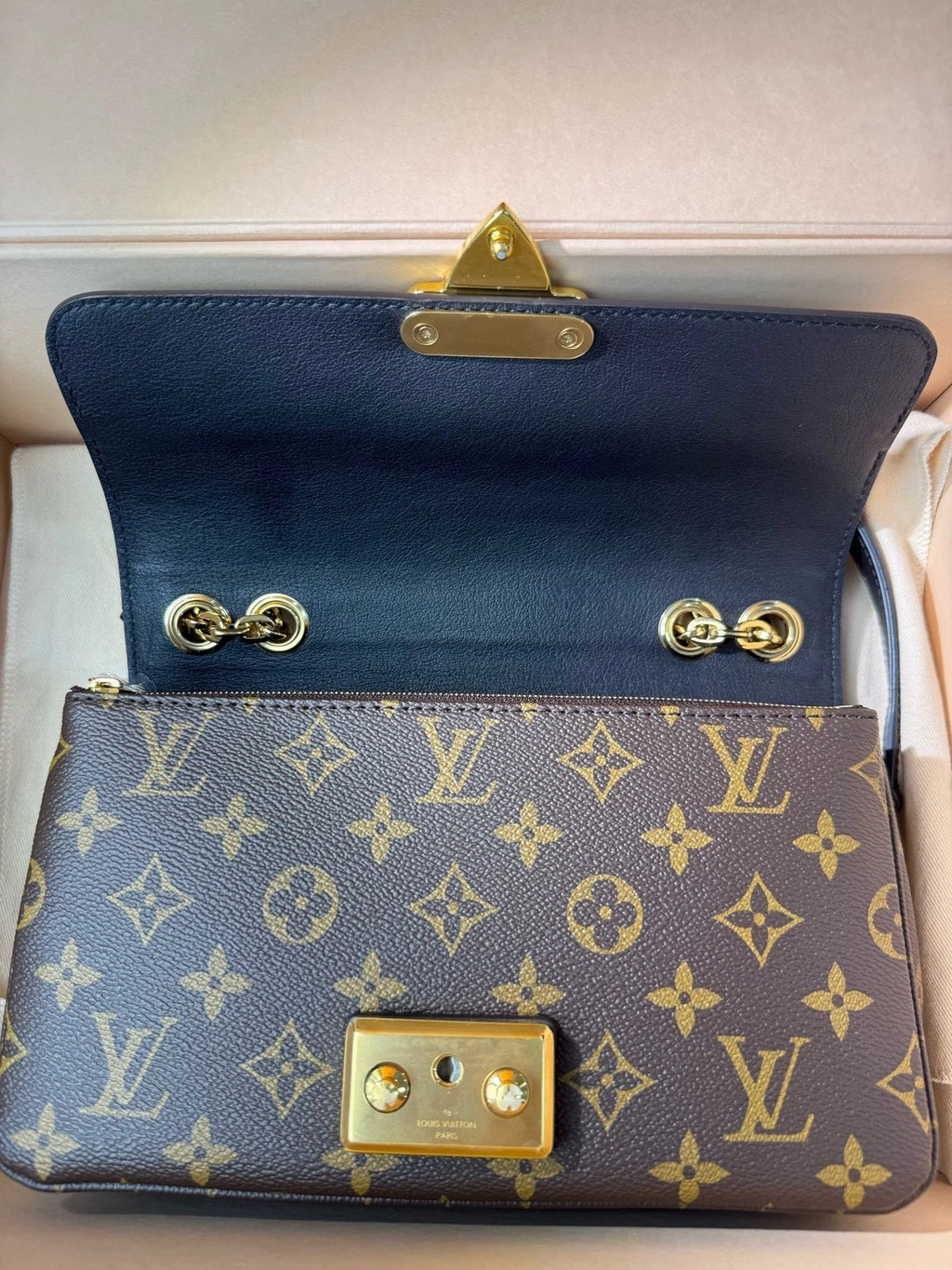 Louis Vuitton Black Leather Marceau Crossbody Bag For Women