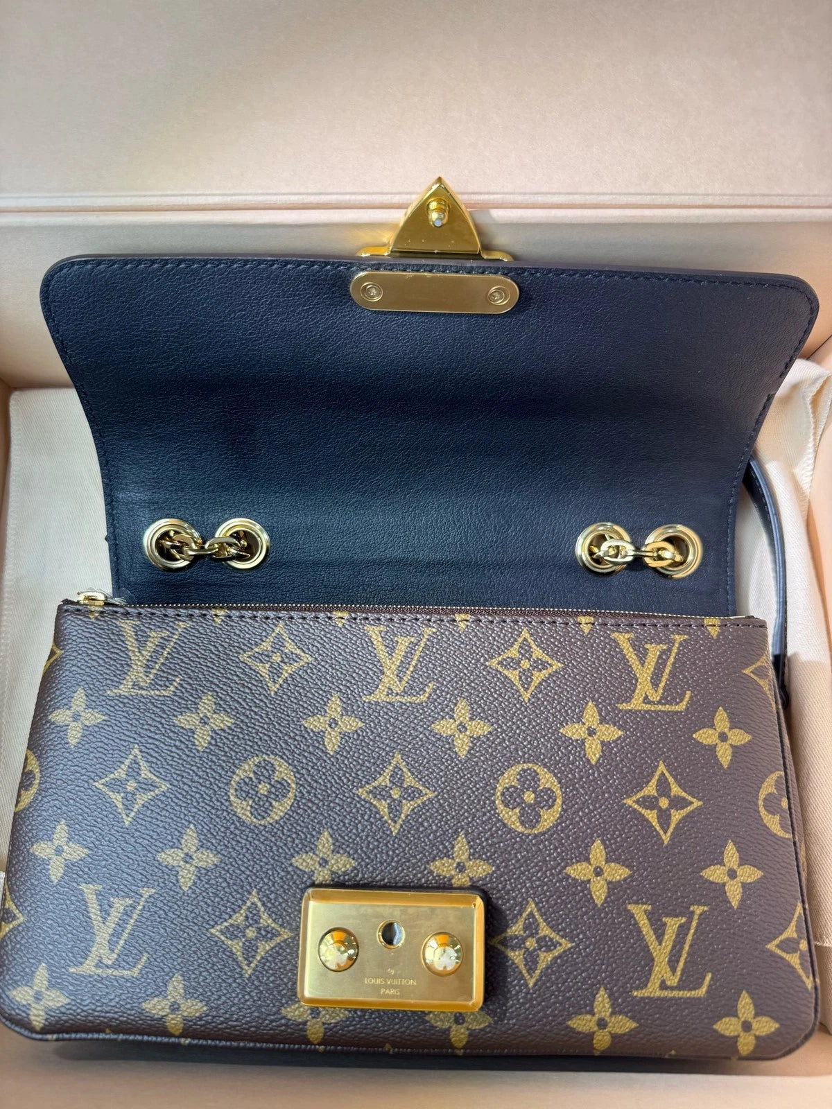 Louis Vuitton Black Leather Marceau Crossbody Bag For Women