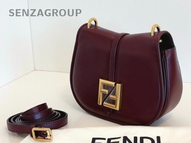 Fendi C’mon Full-Leather Messenger Shoulder Crossbody Bag Almost Brand New Red