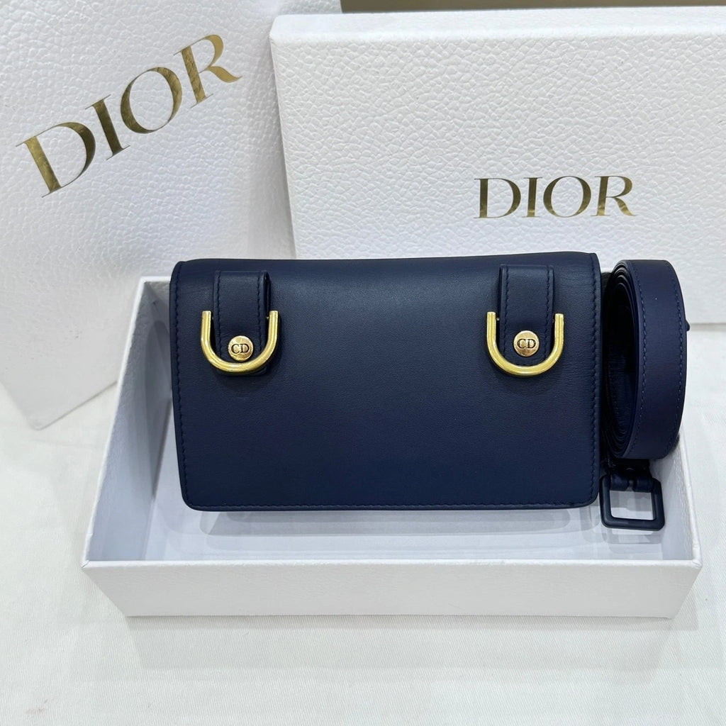 Dior Saddle Small Navy Blue Crossbody Waist Bag For Women