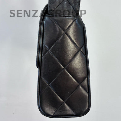 Chanel So Black Quilted Camera Bag Vintage Black Lambskin Shoulder Bag