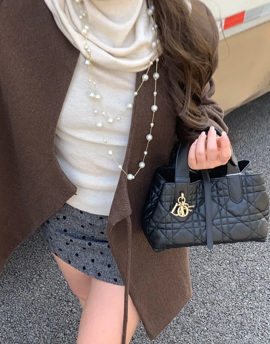 Dior Toujours Small Horizontal Black Tote Bag For Women
