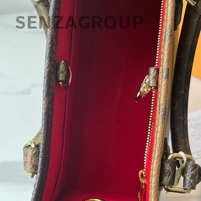 Louis Vuitton ONTHEGO GM Tote Bag Brown Gold Hardware Women's Shoulder Bag
