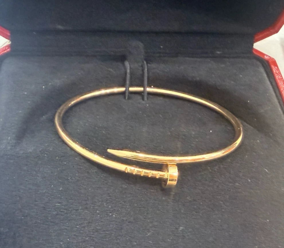 Cartier Juste Un Clou 18k Rose Gold Small Bangle Bracelet Size16(5.9-6.2<wbr/>in)