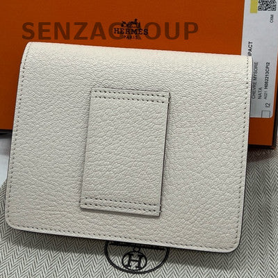 Hermès Mini Roulis Slim Bag White Gold Crossbody Shoulder Bag for Women