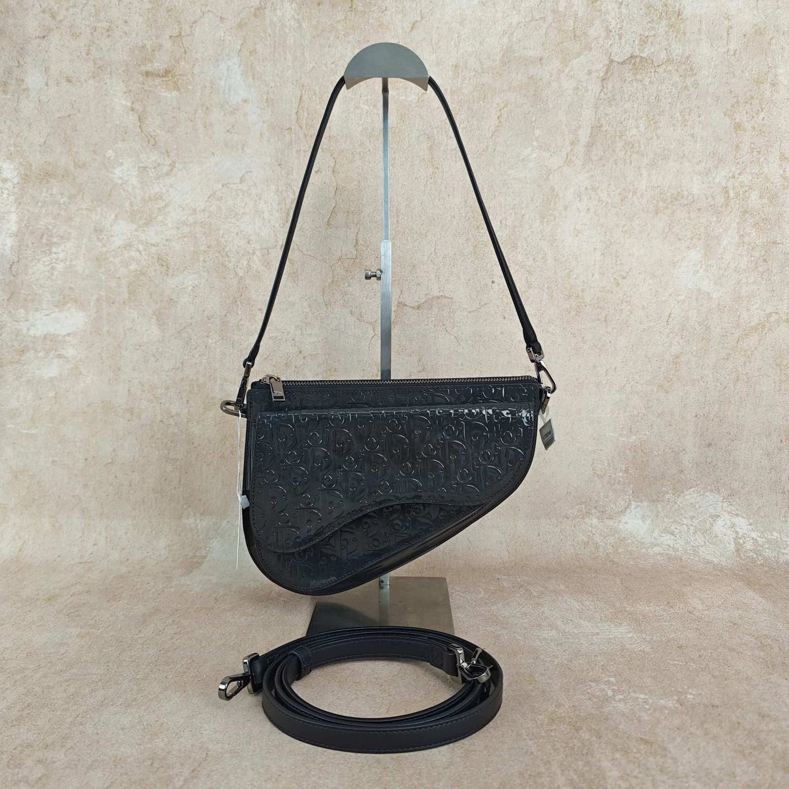 Dior Saddle Black Shoulder Bag Crossbody Excellent
