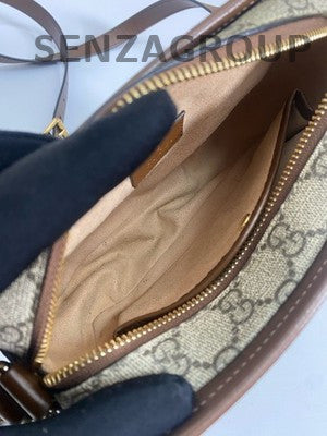 Gucci Retro GG Camera Bag Beige Brown Unisex Crossbody