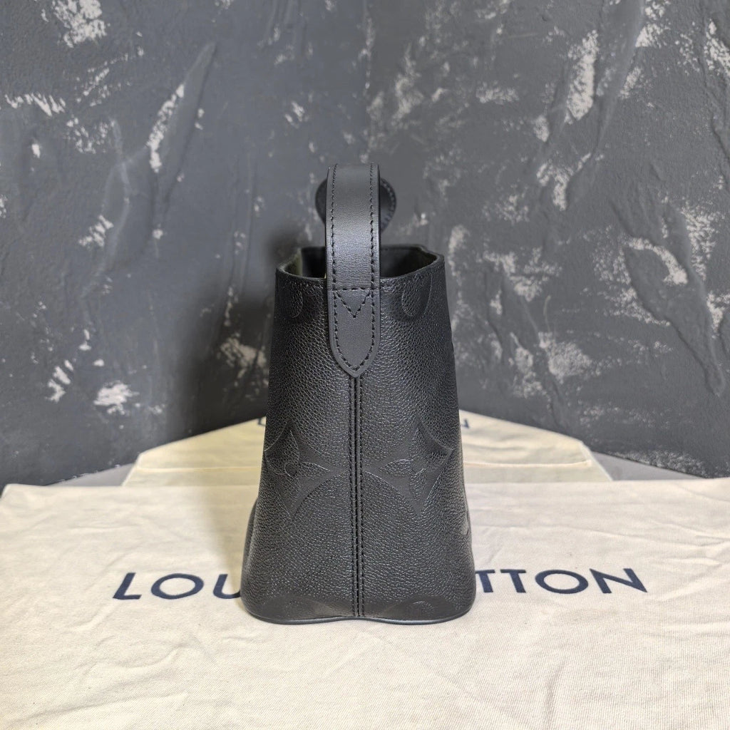 Louis Vuitton Allin BB Black Leather Shoulder Bag Top Handle Bag Women