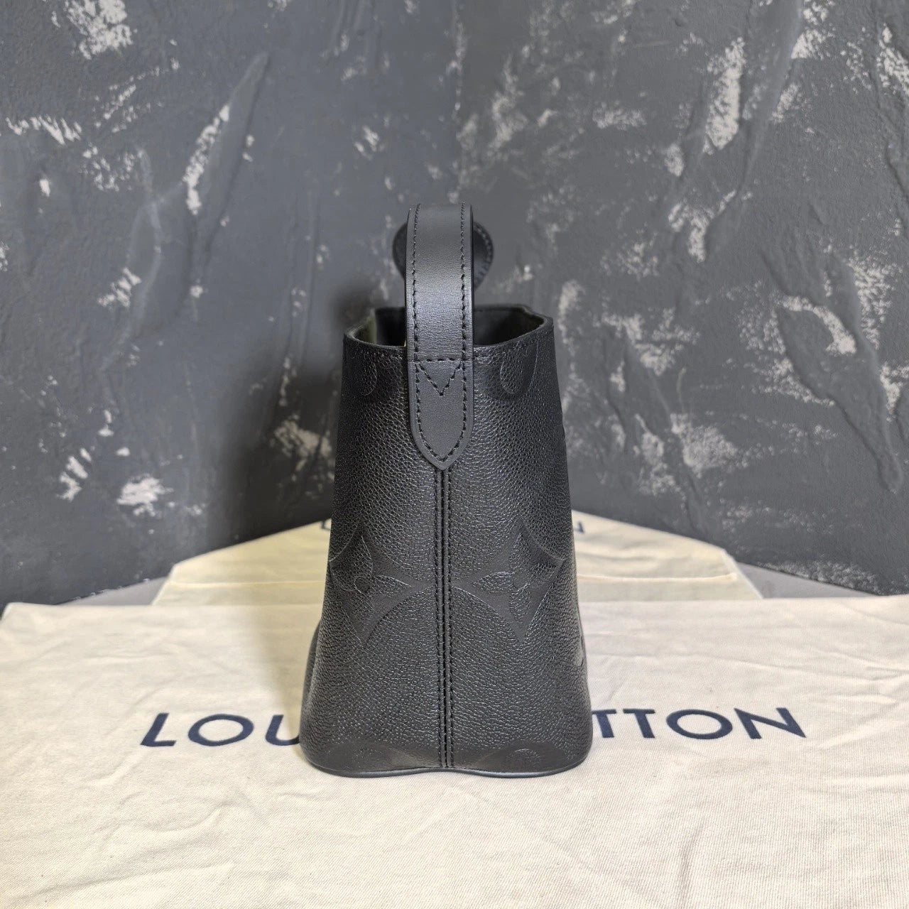 Louis Vuitton Allin BB Black Leather Shoulder Bag Top Handle Bag Women