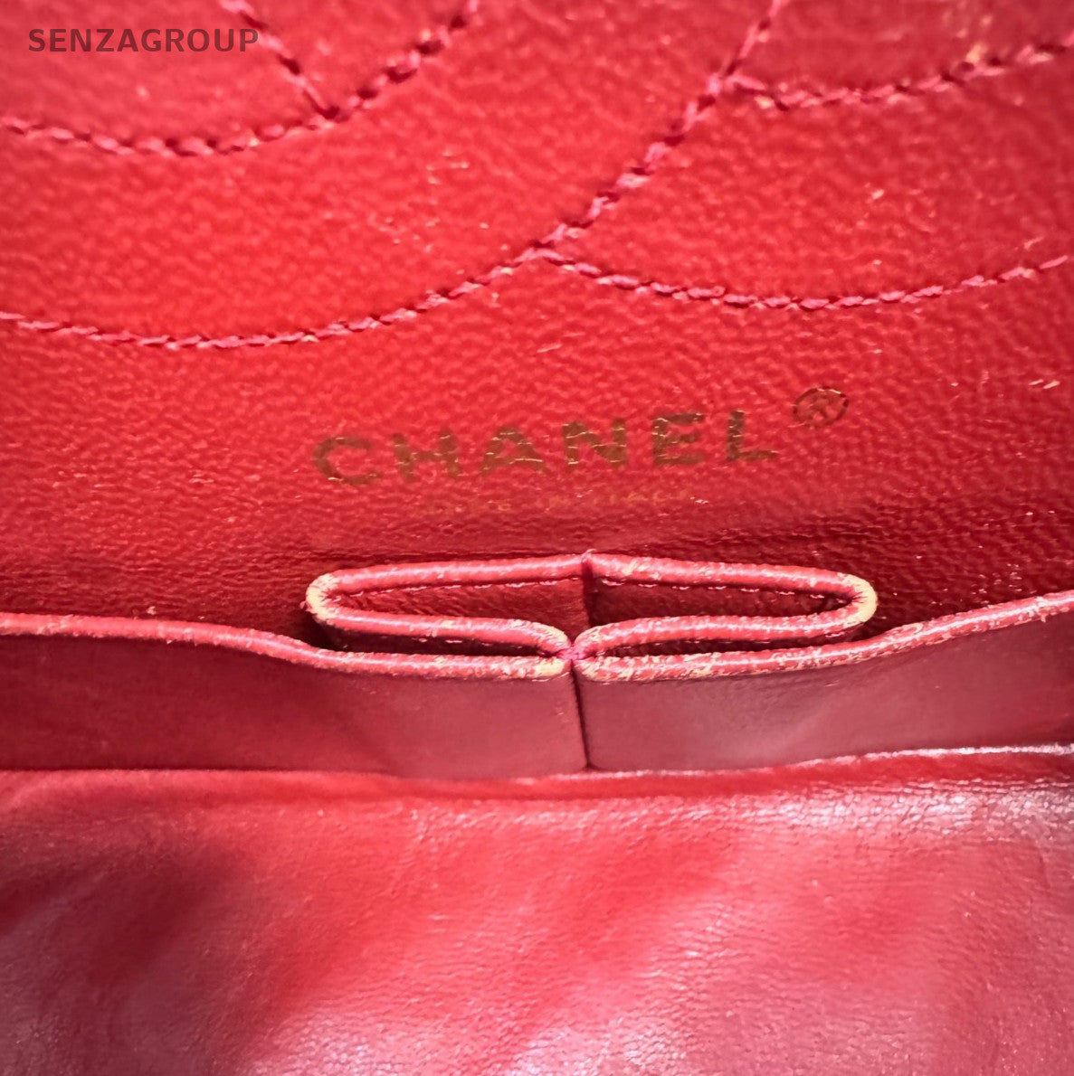 CHANEL 2.55 Calfskin PM Chain Shoulder bag Red Women Classic