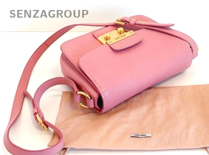 Miumiu Pig Nose Sakura Pink Shoulder bag Crossbody Women Almost Brand NEW
