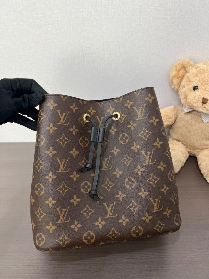 Authentic Louis Vuitton Black Bucket Bag For Women