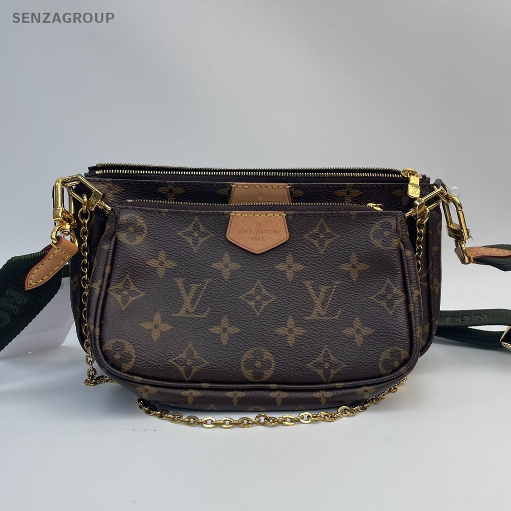 SJ0001 Louis Vuitton Multi Pochette Accessoires Crossbody Brown Canvas