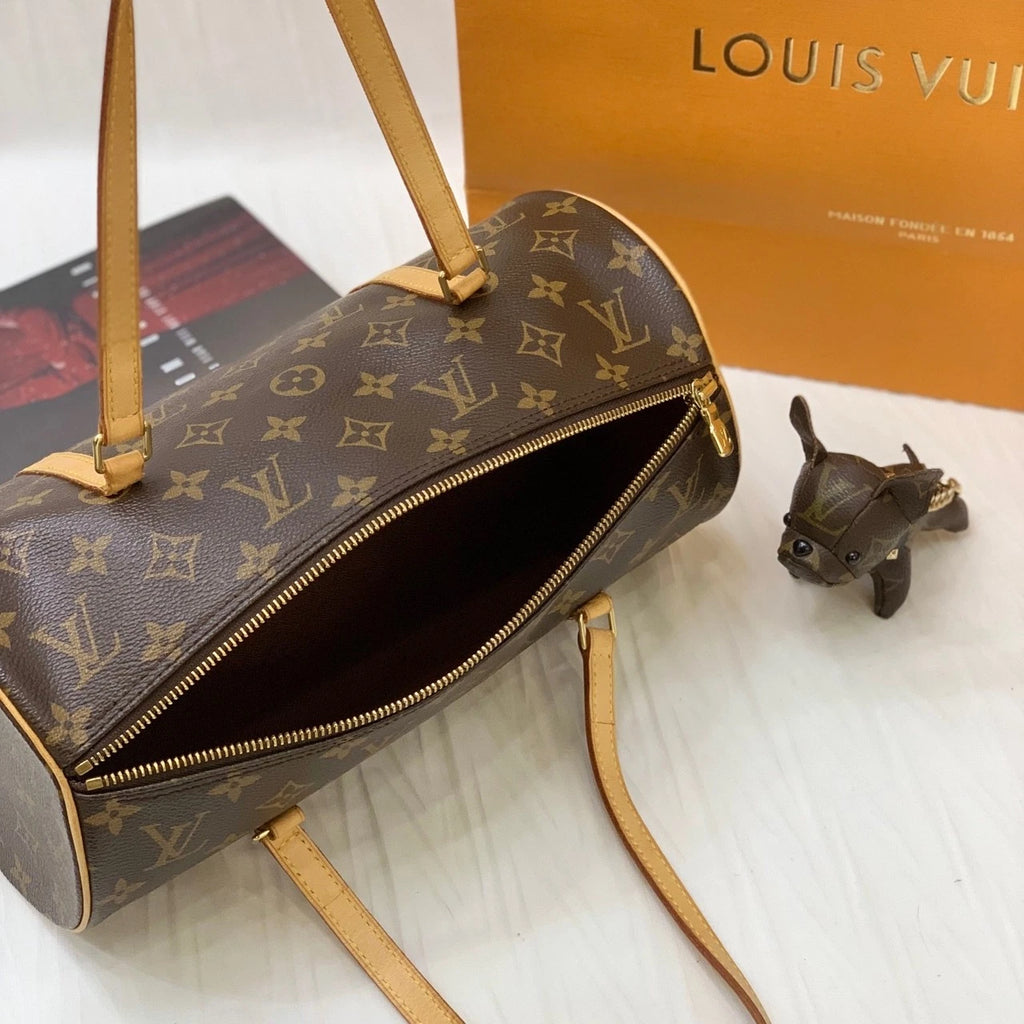 Louis Vuitton Vintage Canvas Papillon Shoulder Bag For Women