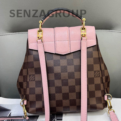 Louis Vuitton Damier Azur & Pink Clapton Backpack Gold Hardware Women's