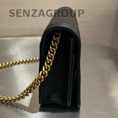 Chanel Le Boy WOC Black Caviar Gold Chain Shoulder Crossbody Bag Classic