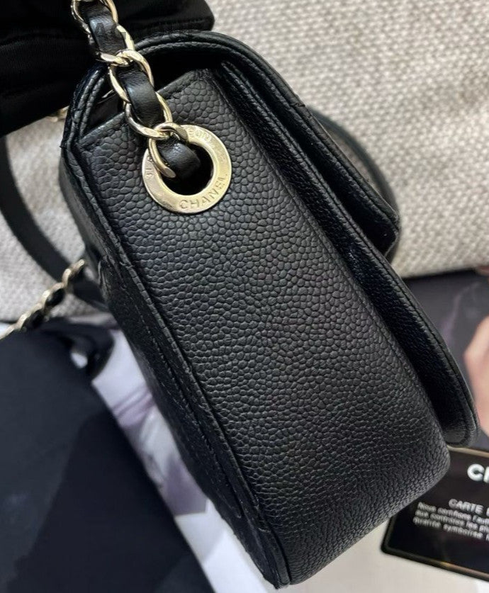 Chanel Cuba Chain Shoulder Bag Diamond Black Gold Women Classic Designer