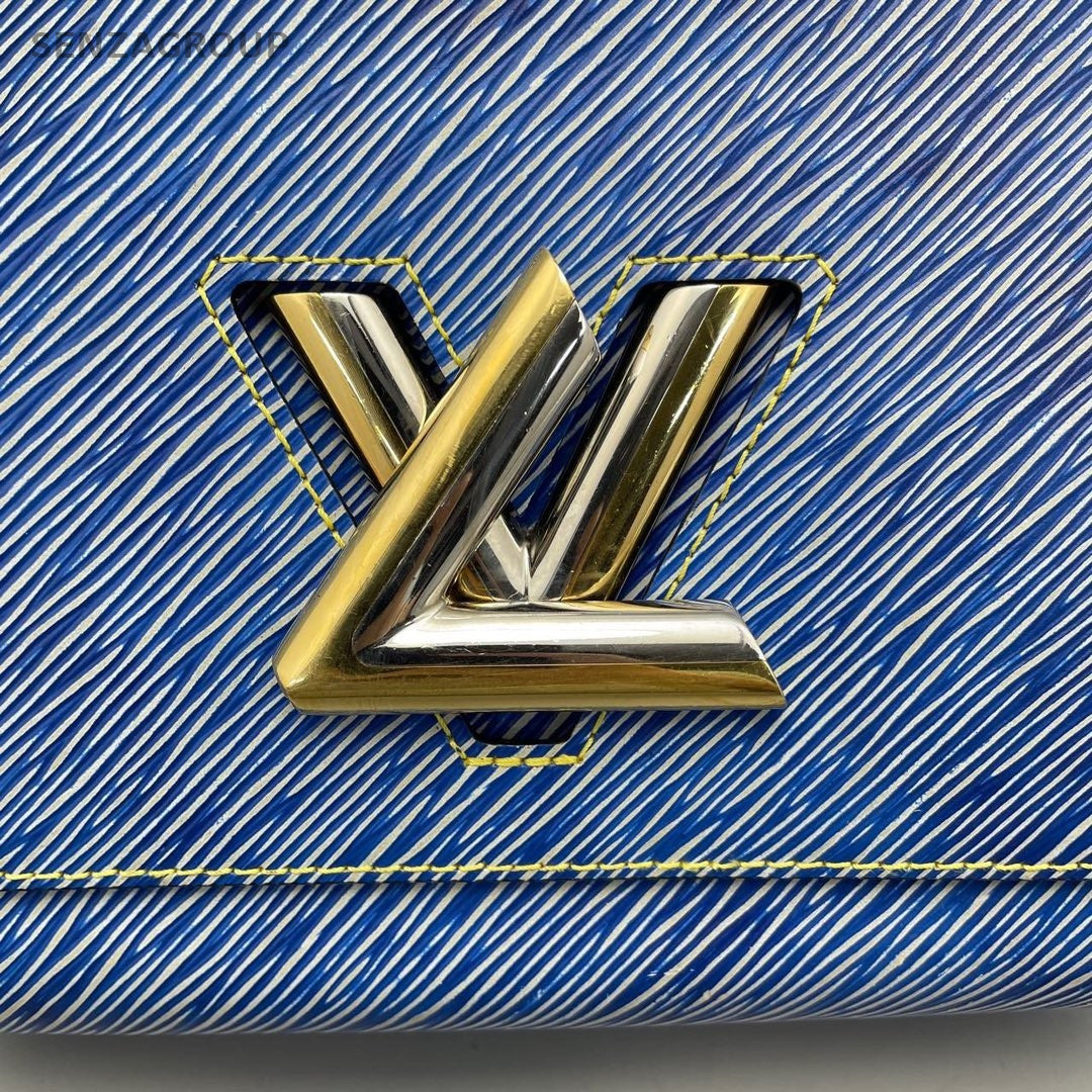 Louis Vuitton Twist MM Epi Leather Chain Strap Shoulder bag Crossbody Women Blue