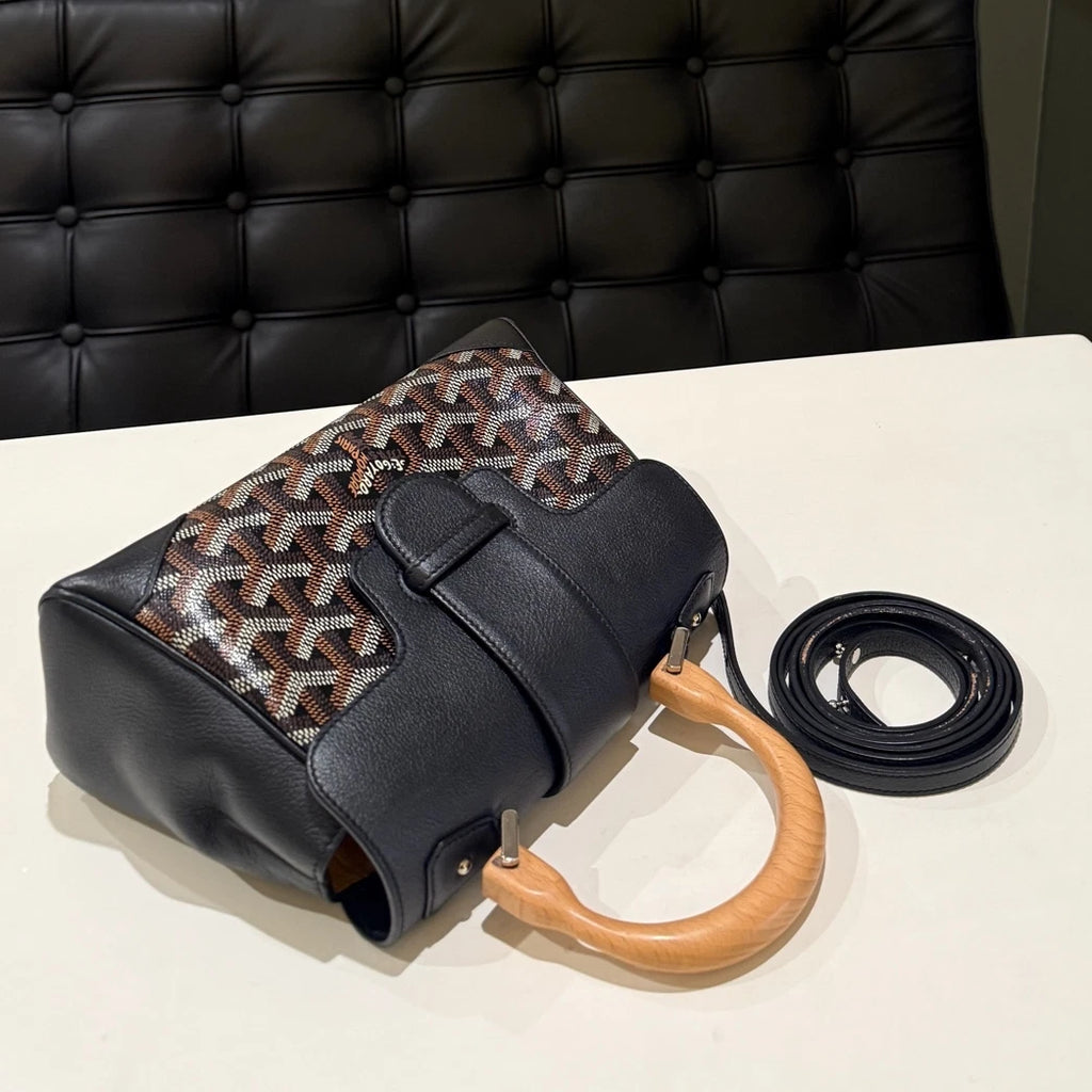Goyard Mini Handbag Black Silver Crossbody Bag - Classic &amp; Stylish Women's