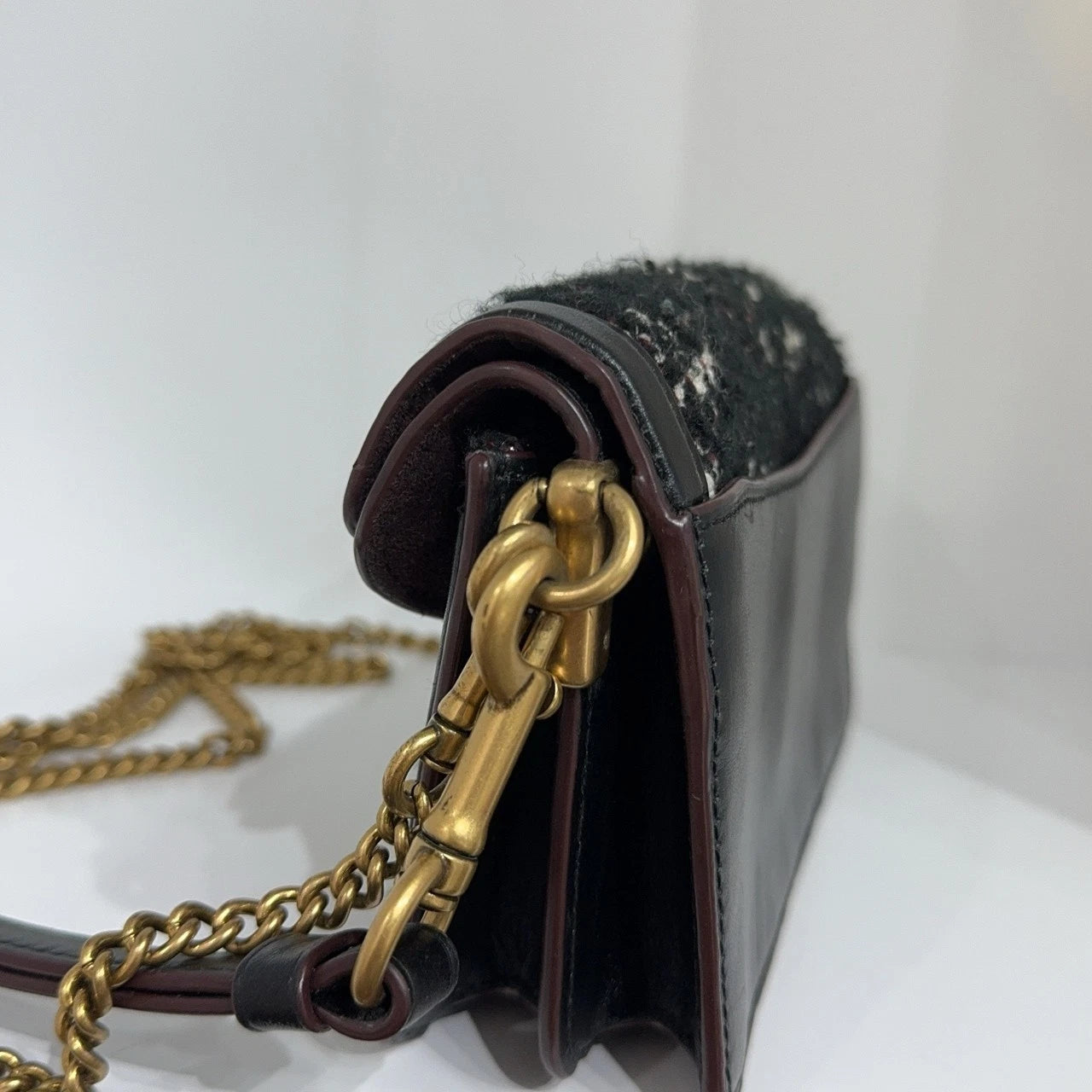 Coach Tabby 18 Mini Woven Leather WOC Shoulder Crossbody Bag For Women