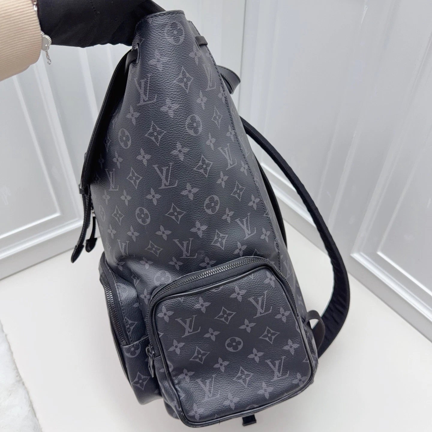 Louis Vuitton Black Monogram Eclipse Men's Backpack Classic