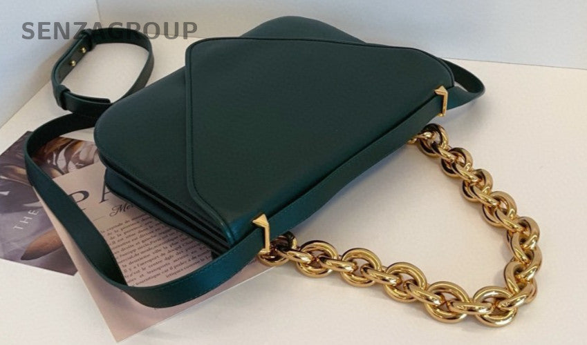 BOTTEGA VENETA Mount Envelope Shoulder Crossbody Bag Women Green