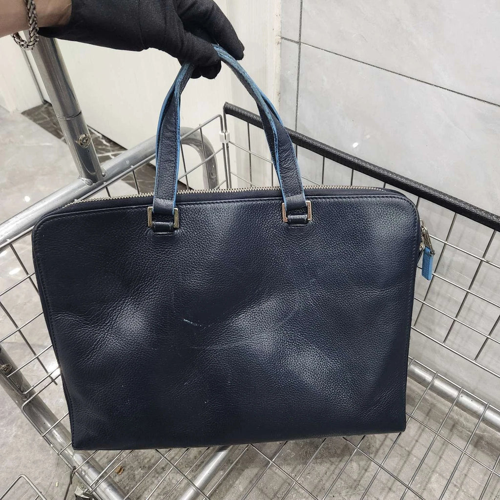 Dior Blue Colorblock Laptop Briefcase Handbag For Women