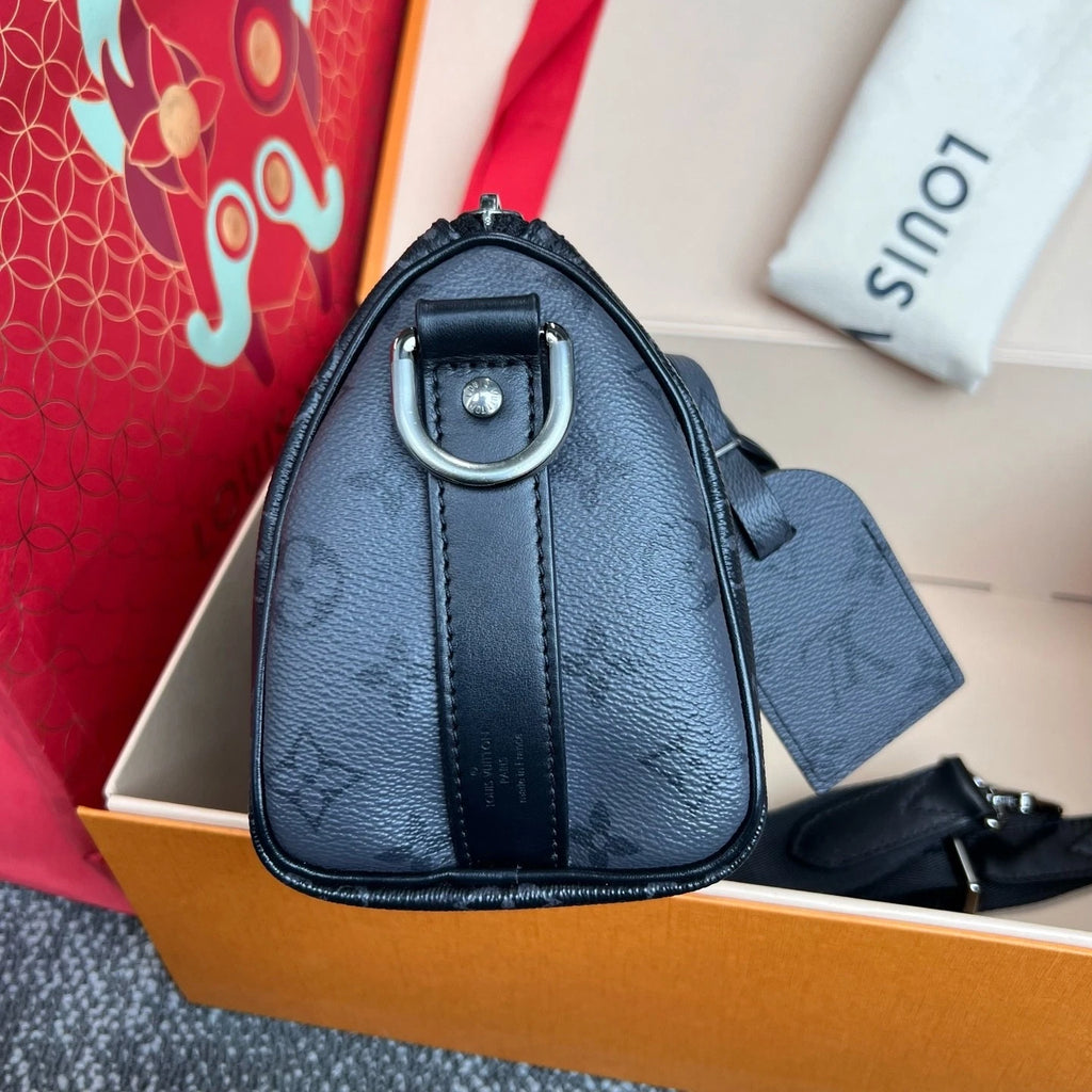 Louis Vuitton Keepall25 Black Handbag Shoulder Crossbody For Women