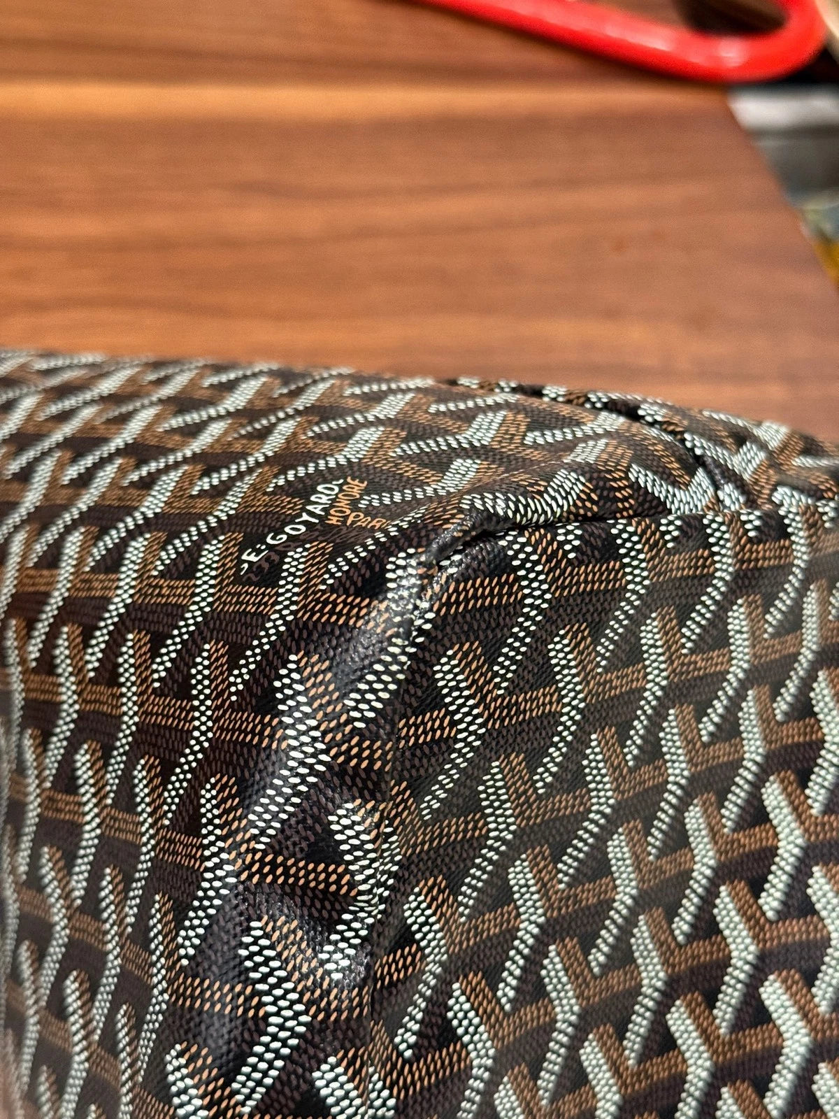 Goyard Black Canvas Medium Tote Shopping Bag For Women