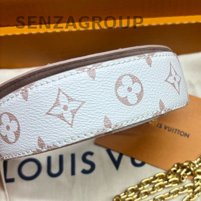 Louis Vuitton Monogram Nano Looping Shoulder Bag Women White Black