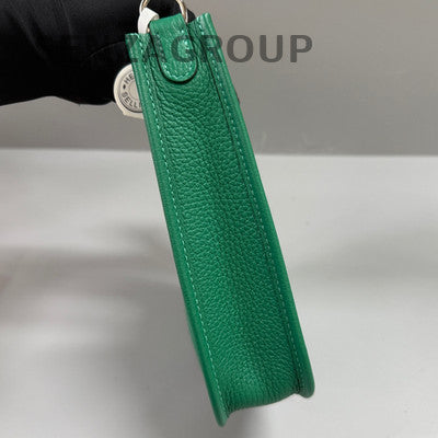 Hermès Evelyne Mini Bag Green Silver Hardware Women's Fashion Shoulder Crossbody