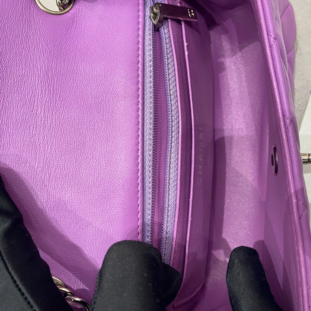CHANEL Purple CF Mini Crossbody Bag For Women