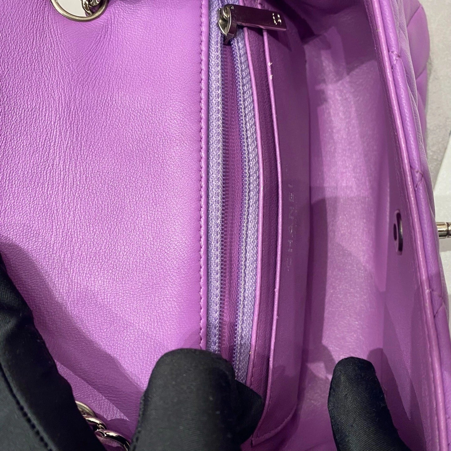 CHANEL Purple CF Mini Crossbody Bag For Women