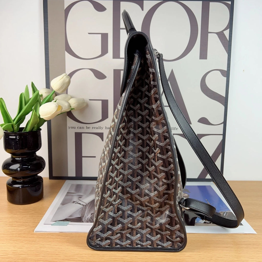 Goyard Black Monogram Backpack for Unisex Excellent
