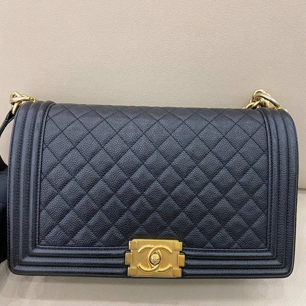 Chanel Leboy Medium-Large Black Shoulder Bag For Women