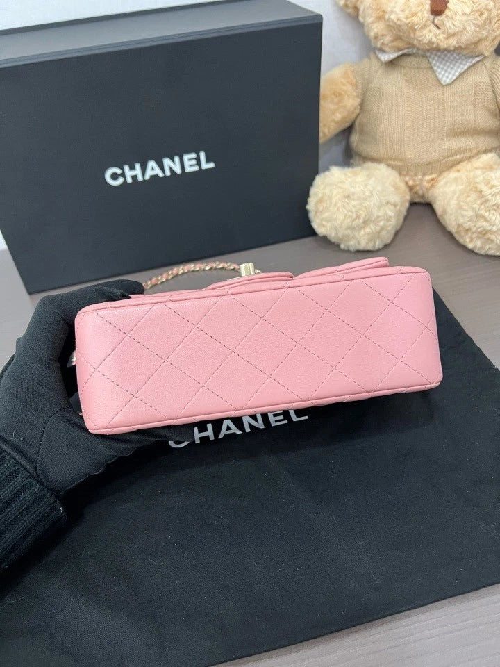 CHANEL Double CC Logo Handle CF Mini Crossbody Bag For Women